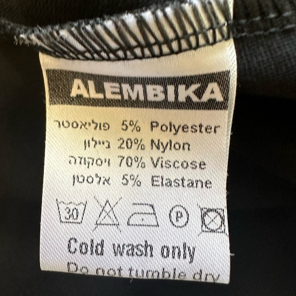 Alembika Black & White Lagenlook Oversized Soft Top sz S=8-12 NWOT - Picture 5 of 6